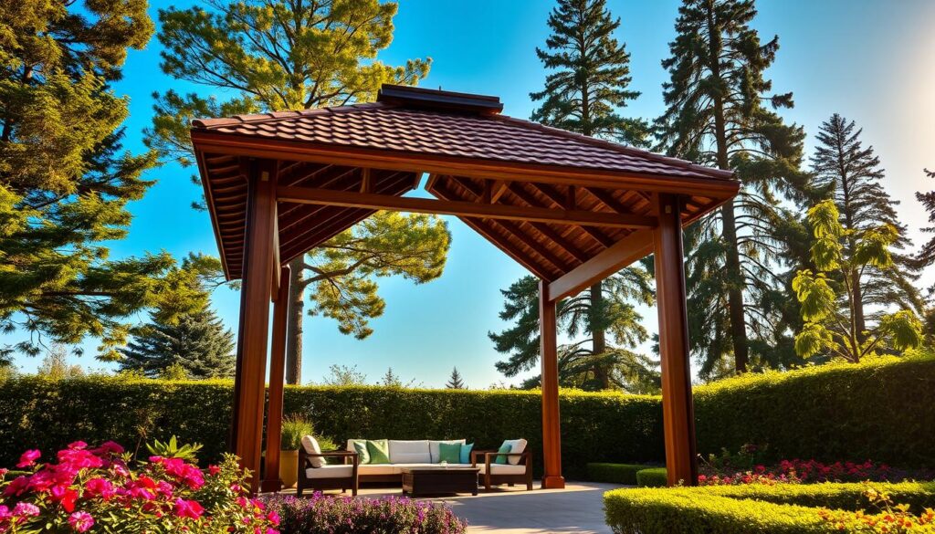 hochwertiger pavillon im garten