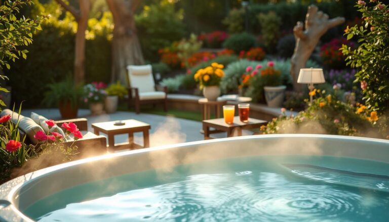 hot tube im garten