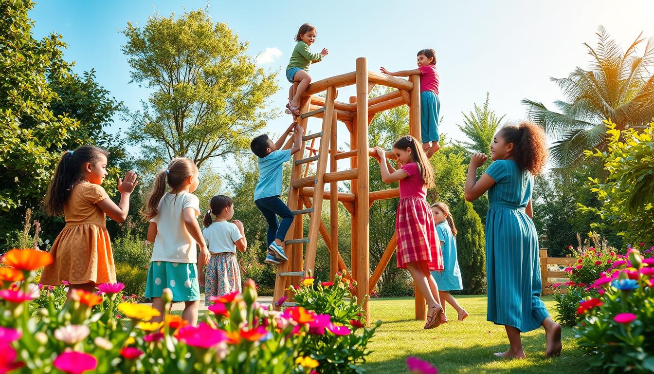 kletterturm garten kinder