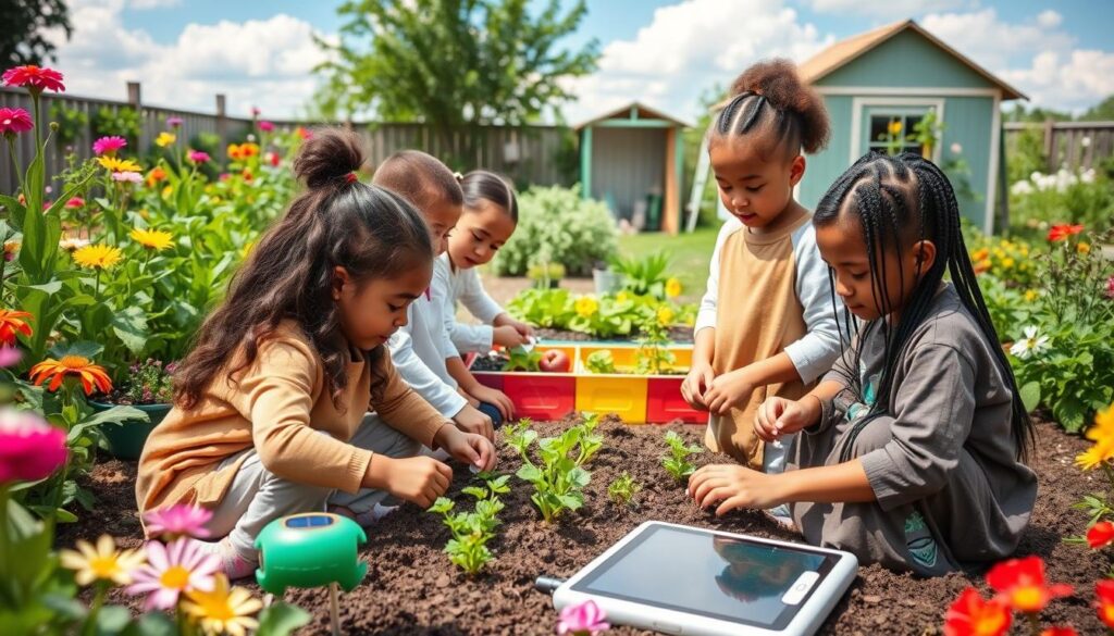 kreative Aktivitäten im Garten für Kinder