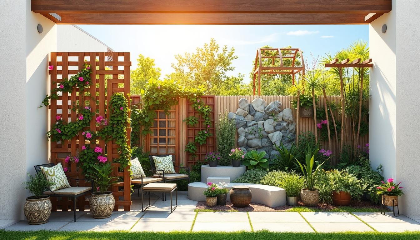 kreativer sichtschutz garten