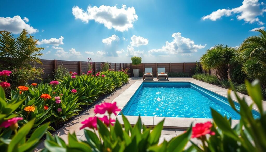 platzsparender pool garten