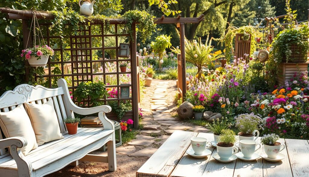 shabby chic gartenideen