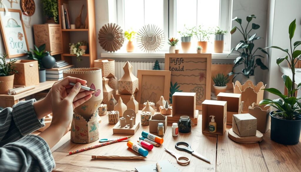 upcycling projekte karton basteln