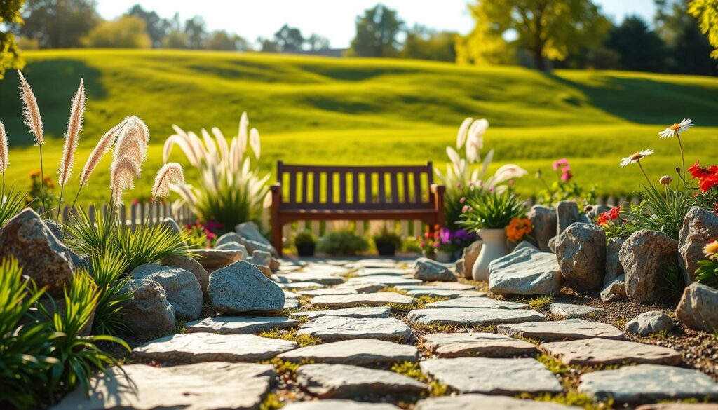 verschiedene Natursteine für den Garten